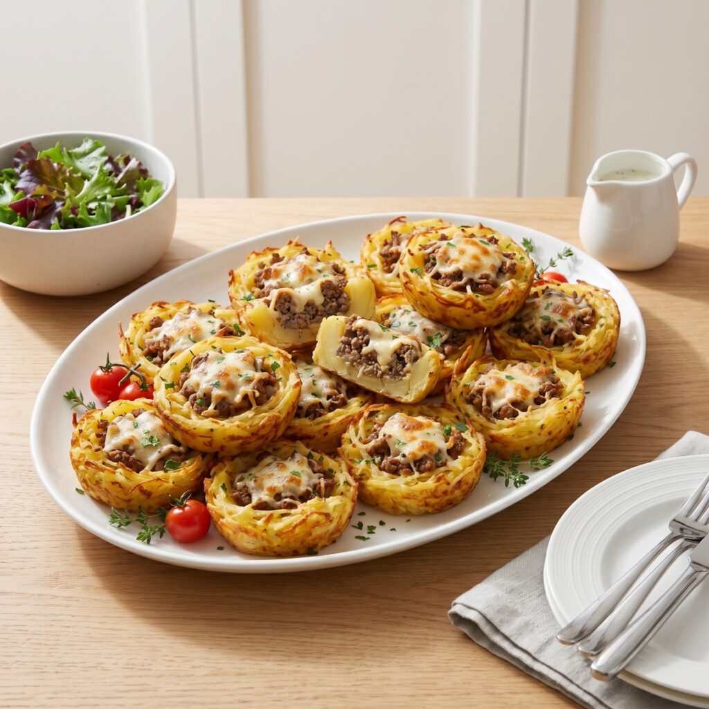 Potato Nests with Meat Recipe