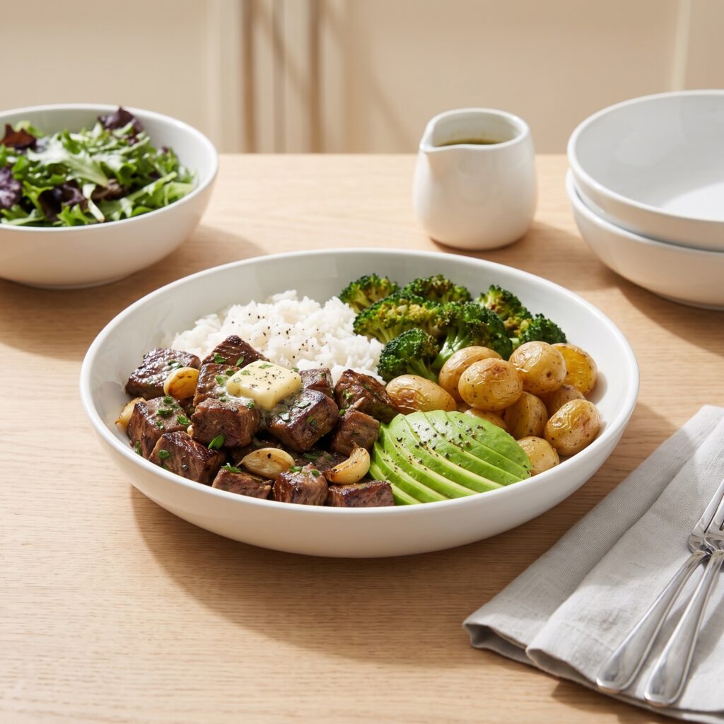 Garlic Butter Steak Bowl Recipe