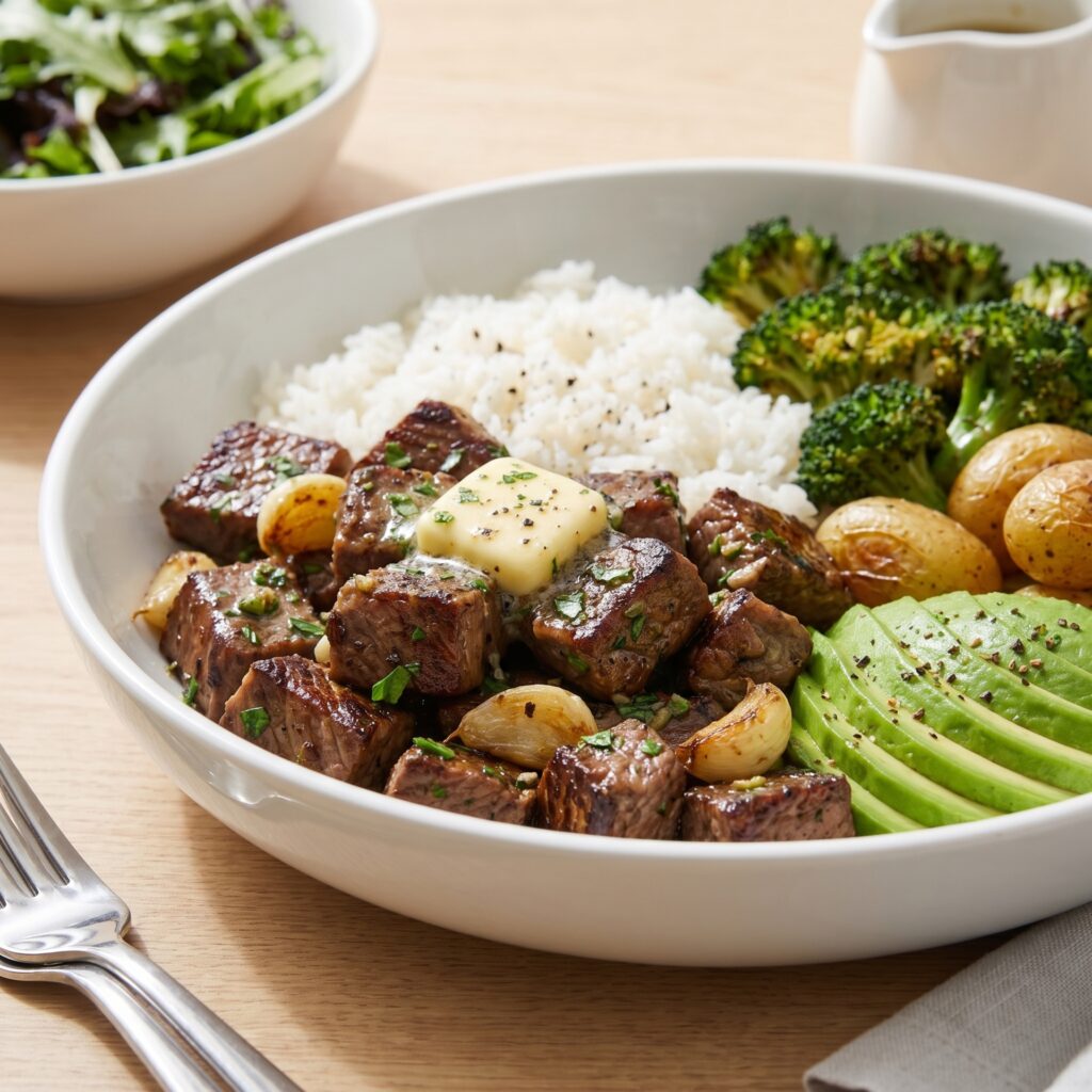 Garlic Butter Steak Bowl Recipe