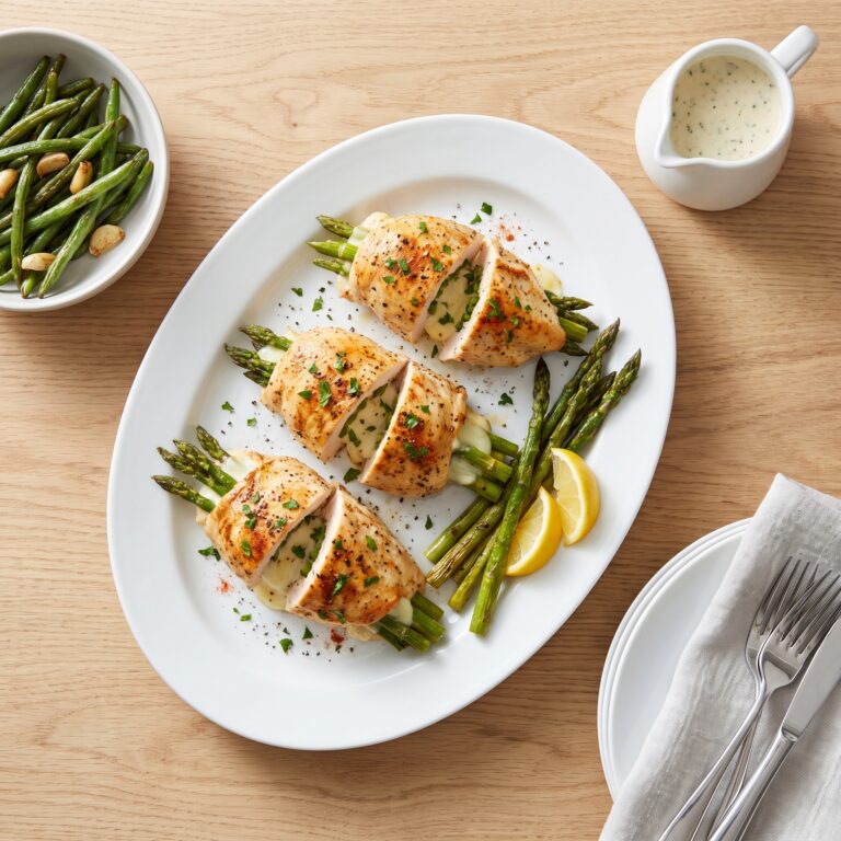 Asparagus Mozzarella Stuffed Chicken