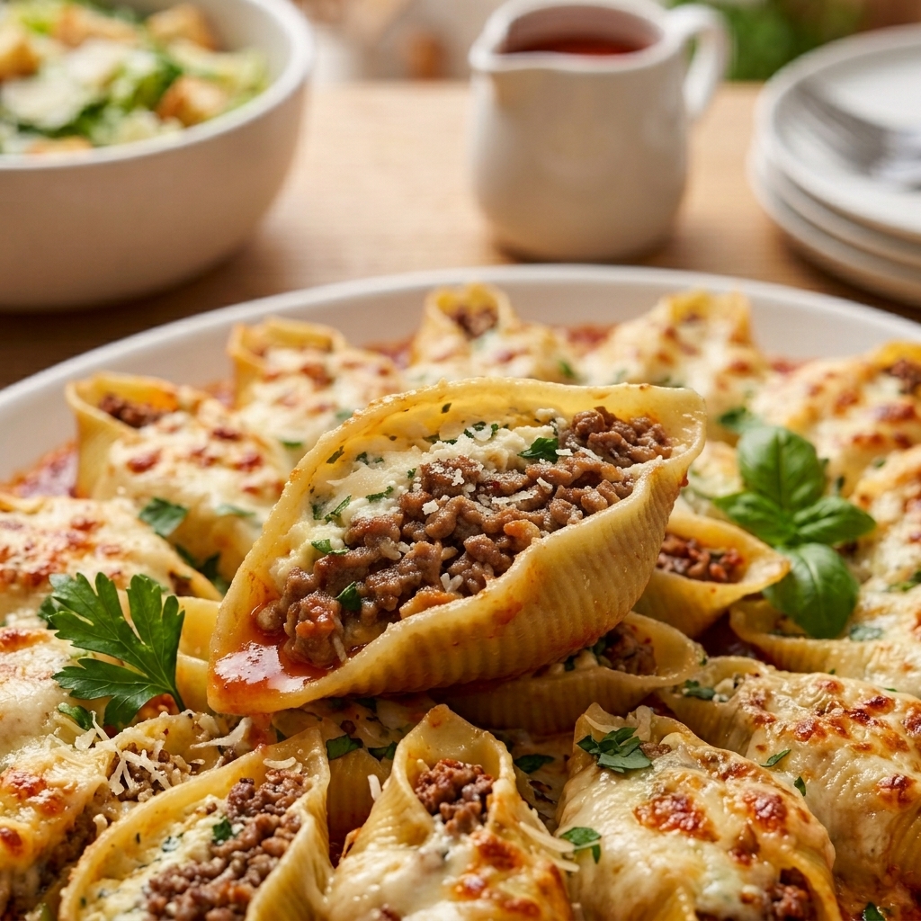 Stuffed Shells with Ground Beef Recipe