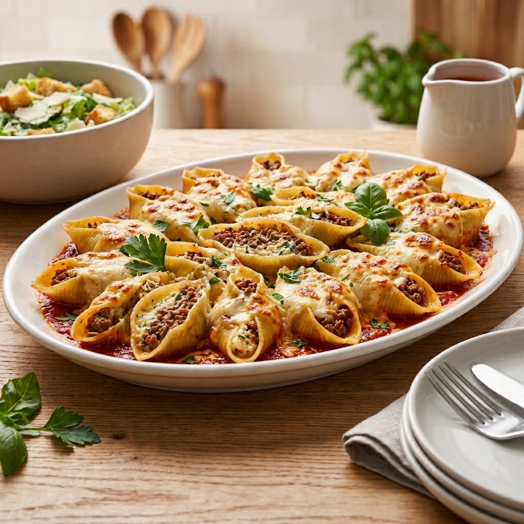 Stuffed Shells with Ground Beef Recipe
